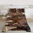 thumbnail image 3 of Homewish 3D Texas Stars Bedding Comforter Set,Western Rustic Farmhouse Twin Comforter Sets,Brown Beige Bedding Set For Boys Kids,Breathable Home Decor Reversible,2-Piece, 3 of 9
