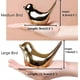 thumbnail image 3 of 2 pieces Small Birds Statues Gold Home Decor Modern Style Figurine Decorative Ornaments for Living Room, Bedroom, 3 of 5