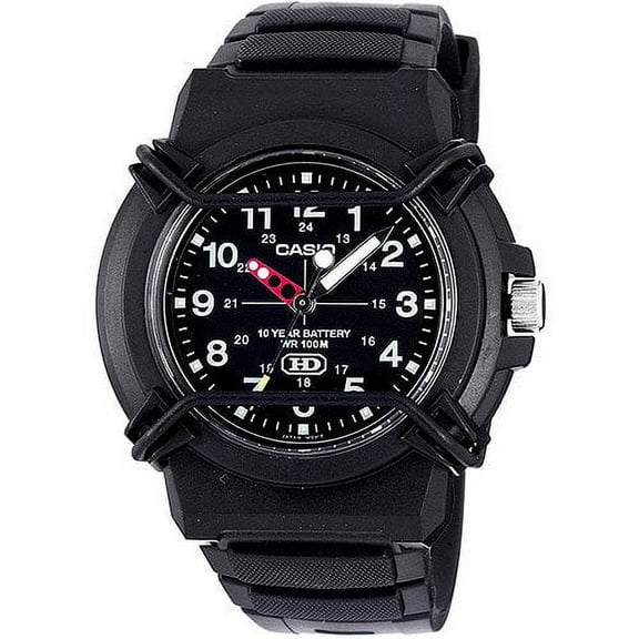 Casio Men's 10-Year Battery Sport Analog Watch, Black Resin Strap