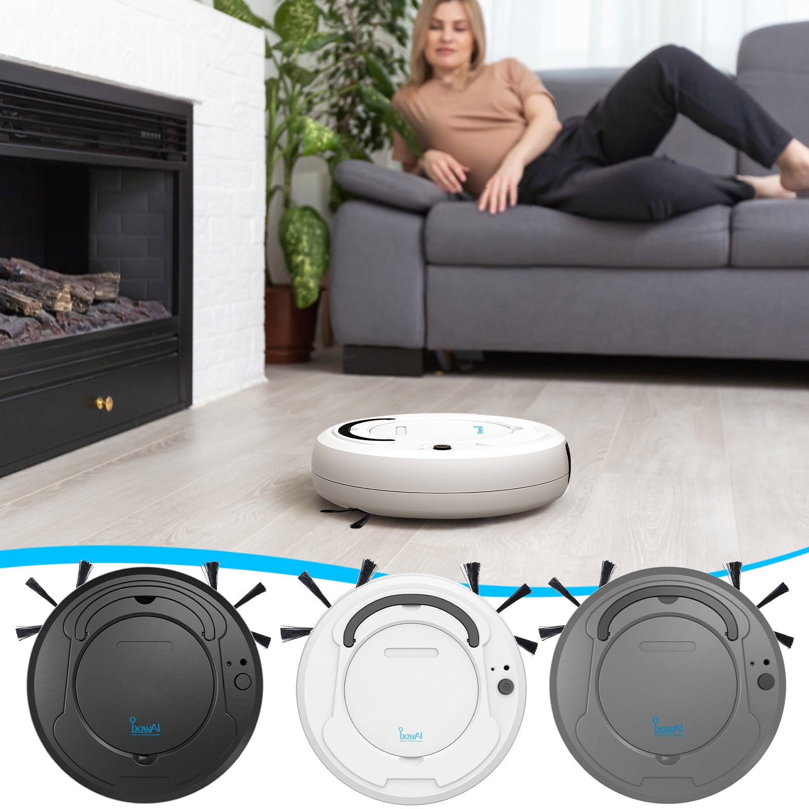 VWRXBZ Robot Vacuum Sweeping Robot Intelligent Household Cleaning Machine Fully Automatic Mopping Machine Room Vacuum Cleaner Robot Vacuum Self Emptying 10.15x10.15x3.51 Inch