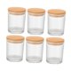 thumbnail image 5 of 6 frascos de vidrio para hacer velas, 220 ml, para regalo, almacenamiento de alimentos, recipiente transparente de muestra de 7 con tapas de A, 5 of 8