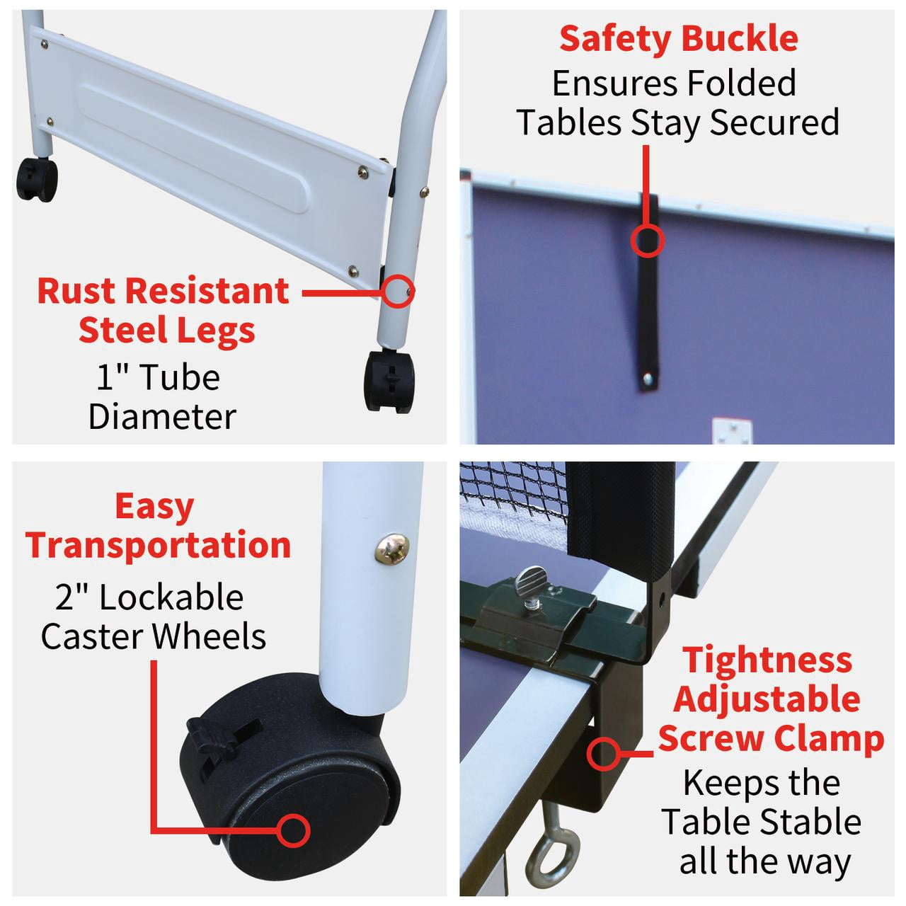 9ft Foldable Table Tennis Table Complete Set-Includes Net,2 Premium Paddles,3 Balls for Home