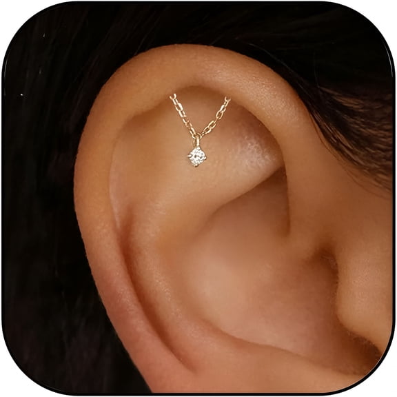 DESIGNICE Helix Dangle Earrings for Women-Flat Back Hypoallergenic Cartilage Piercing Jewelry-Forward Helix Earrings