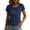 Navy(Womens Tops), variant on GUACER Cotton Linen Short Sleeve Tops for Women Crew Neck Button Detail Side Slit Blouses for Casual Summer