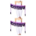 thumbnail image 1 of ziyahi Durable And Firm Lightweight Hip Scarf For Belly Dance Performances Wide Application Blended purple 2Set, 1 of 6