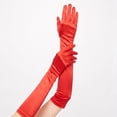 thumbnail image 5 of Unique Bargains 1 Pair Party Gloves Elegant Extra Long Stretch Satin Long Opera Party Gloves 21.65"x4.72" Burgundy, 5 of 5