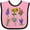 Pink and Black, variant on Inktastic Group of Beautiful Wildflowers Boys or Girls Baby Bib