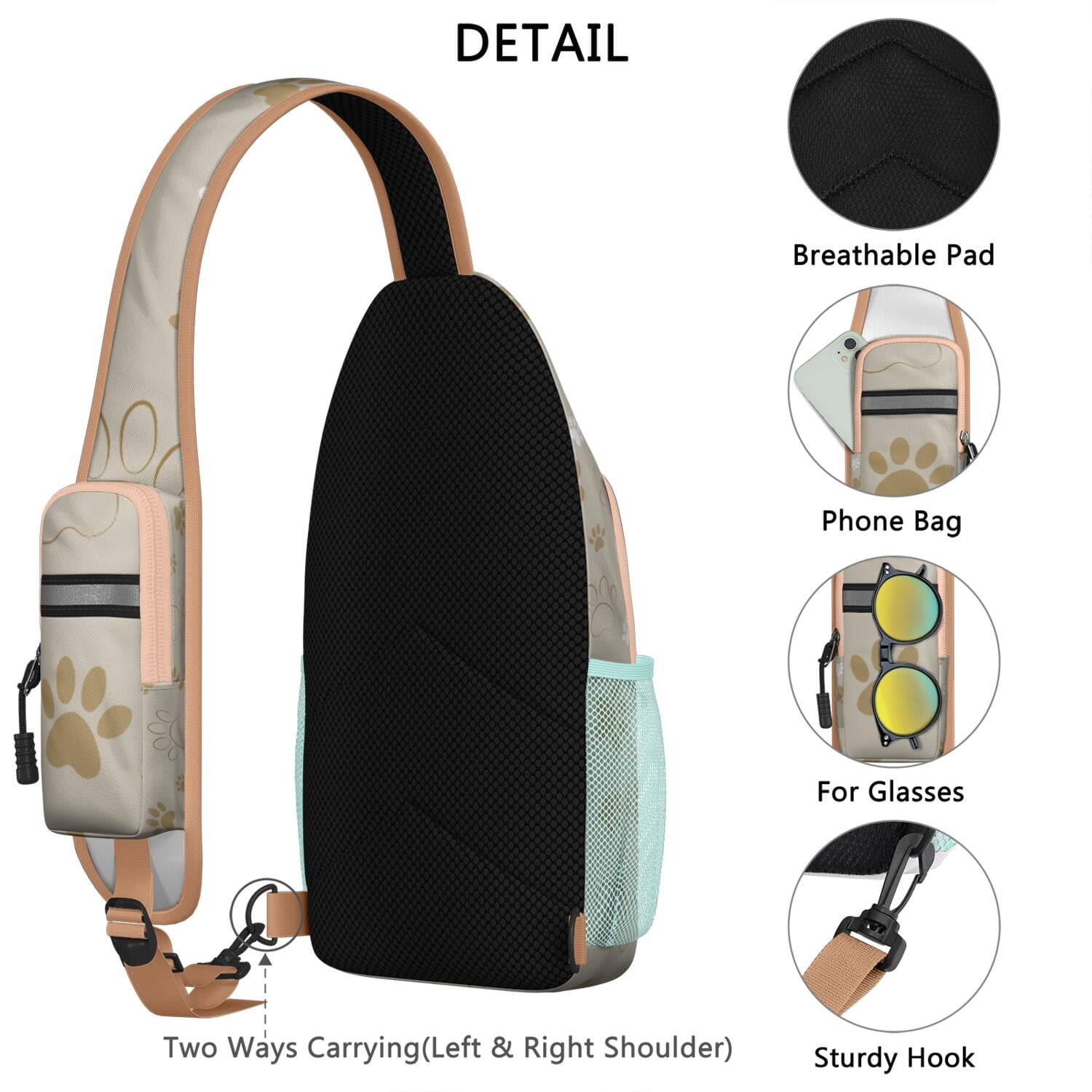 Galaxy Sling Backpack with Outer Space Design for Sci-fi Lovers – Durable Crossbody Bag Featuring Adjustable Strap, Breathable Back, Secure Zippers, Multipurpose Storage, Ideal for Hiking