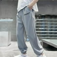 thumbnail image 2 of Vekome Boys Girls Lightweight Lounge Pants Elastic Waist Pants Viscose Straight Leg Casual Trousers Loose Bottoms 6T, 2 of 3
