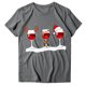 thumbnail image 4 of Gibobby Camisa navideña mujer Navidad Copa de de nieve Impresión O Cuello Manga corta Camiseta suelta Blusa Tops(Gris,G), 4 of 4