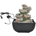 thumbnail image 1 of Indoor Fountain Ornament with LED Light Home Office Tabletop Resin Feng Shui Decoration Craft, 1 of 5