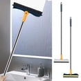 thumbnail image 1 of Cepillo de Piso 2 en 1 con Mango | Limpiador de Lechada en Forma de V | Cerdas Firmes y Escurridor | Cabezal Giratorio 180° | Herramienta para Limpieza de Esquinas, Azulejos y Ducha | 35.4" de Largo, 1 of 9
