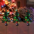 thumbnail image 5 of Solar Christmas Tree Outdoor Christmas Decorations, 28.34 in Solar Christmas Tree Garden Stake Lights, Waterproof Solar Christmas Lights for Yard Front Porch Pathway Grave Cemetery Decor, 5 of 8