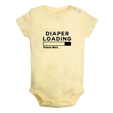 

Diaper Loading Please Wait Funny Rompers For Babies Newborn Baby Unisex Bodysuits Infant Jumpsuits Toddler 0-24 Months Kids One-Piece Oufits