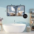 thumbnail image 3 of Stupell Industries Bathroom Blues Floral Interior 2 Piece Black Framed Floater Canvas Set design by Kim Allen, 31 x 25, 3 of 9