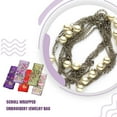 thumbnail image 4 of pitrice Brocade Satin Bag Silk Embroidery Scroll Smooth Jewelry Pouch Lightweight Multi Layer Ornaments Storage Necklaces Red, 4 of 7