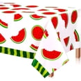 thumbnail image 5 of Watermelon Tablecloth, 87x51in Disposable Watermelon Themed Cover, Birthday Banquet Decorative Cloth, Festive Table Protector for Party, Home, Dinner & Holiday Use, Red, 5 of 9