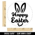 thumbnail image 2 of Happy Easter Bunny Rabbit Ears & Tail Self-Inking Rubber Stamp Ink Stamper - Blue Ink - Small 3/4 Inch, 2 of 7