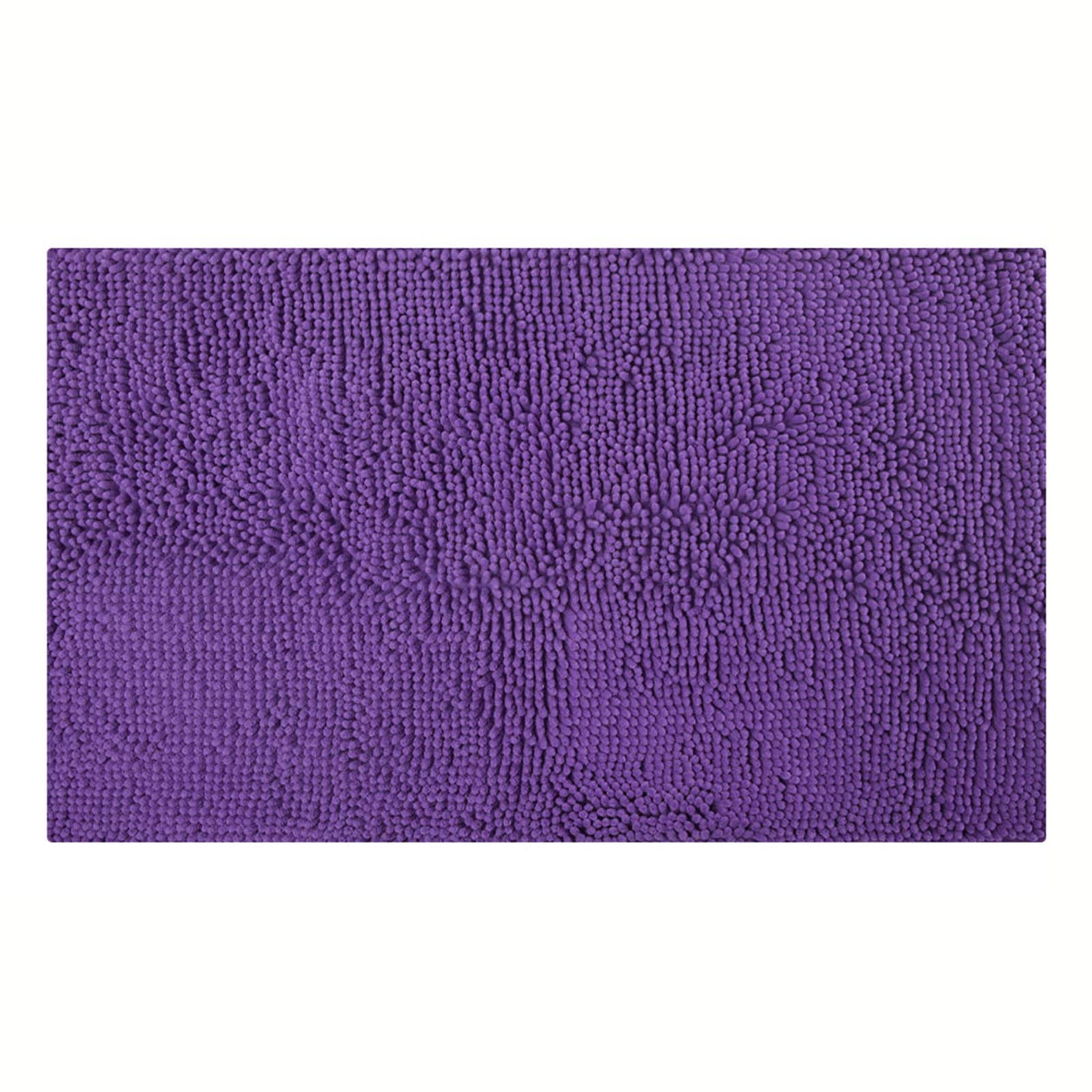 Dirt Trapper Door Mat, Non-Skid/Slip Machine Washable Microfiber Entrance Rug, Shoes Scraper, Dog Door Mat, Super Absorbent Floor Mat for Muddy Wet Shoes and Paws Purple 35”×24“
