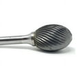 thumbnail image 4 of HELONGCO Single Cut Oval Shape 3/4" x 1" Carbide Burr Bit, SE7S, 1 Piece, 4 of 6