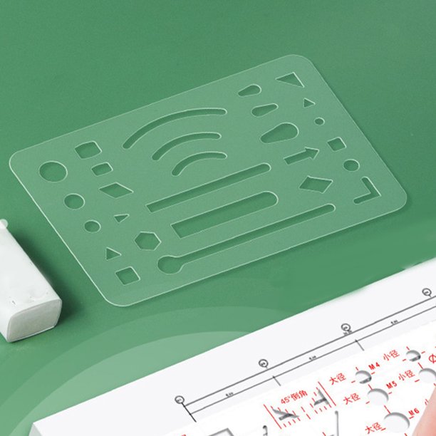 BESTYASH 3Ud Plantillas Transparentes Para Borrar En Dibujo Con Material Plástico Resistente Y Acabado Fino