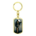thumbnail image 4 of Tarot Card The Dark Aquarius Keychain Dog Tag Stainless Steel or 18k Gold, 4 of 16