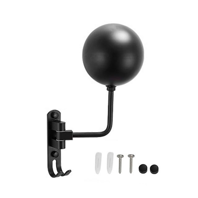 TFixolMotorcycle Helmet Holder,Wall Mount 180 Degree Rotation Helmet Hanger with Double Hook,Helmet bracket display Rack for Coats,Caps,jackets and even basketball