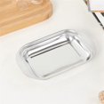 thumbnail image 5 of Butter Container - White Butter Fridge Storage Container Butter Storage Box,Metal Butter Box with Li, 5 of 5