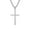 Silver with chain, variant on Unisex Stainless Steel Hip Hop Classic Religion Christian Cylinder Cross Pendant Amulet Crucifix Necklace Faith Statement Black No Chain
