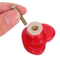 thumbnail image 3 of LOLIPPYY Set of 8 Red Ceramic Heart-Shaped Cabinet Knobs for Kids' Rooms and Dressers, Easy to Install Hardware, 3 of 8