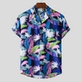 thumbnail image 1 of Palato Mens T Shirts,Men Hawaiian Short Sleeve Beach Shirt Printed Summer Casual Button Down Shirts, 1 of 5