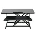 thumbnail image 4 of Height Adjustable Standing Desk Converter, 38” Wide, Stand Up Desk Riser for 2 Monitors, Manual Spring Desktop Raises to 16.9", Fits Two Monitor Screens with Keyboard Tray in Black, 4 of 10