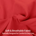 thumbnail image 2 of 2 Pack Standard Brushed Microfiber Pillow Shams with 2" Flange, Super Soft and Cozy, Wrinkle, Fade, Stain Resistant Sham, Red, 20x26 inches, 2 of 8
