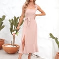 thumbnail image 5 of Sngxgn Women's Full Slip for Under Dresses Sexy Long Sleeveless Dress(Pink,M), 5 of 6