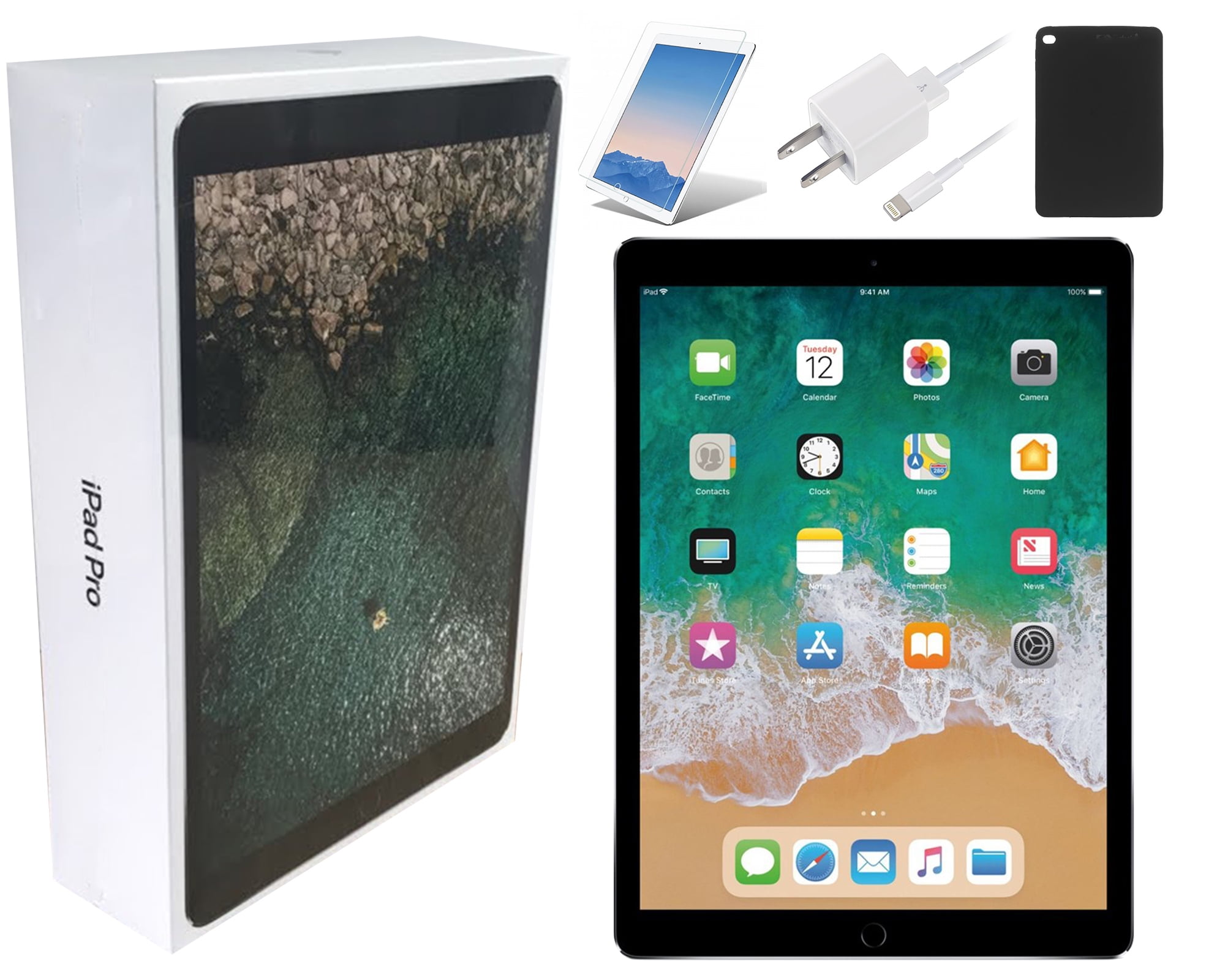 Refurbished Apple iPad Pro 10.5-inch, 64GB, Wi-Fi Only, Space Gray, Bundle  Includes: Case, Tempered Glass, Charger, and Get Free Shipping!