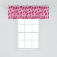 thumbnail image 2 of Ambesonne Fruit Window Valance, Pop Art Style Strawberry, 54" X 18", Pale Pink Magenta, 2 of 3