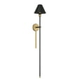 thumbnail image 5 of Trade Winds Heather 1-Light Wall Sconce in Black with Natural Brass Accents, 5 of 7