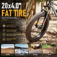 thumbnail image 5 of AMYET EB26 Electric Bike for Adults, Peak 1500W 48V 15Ah, 26" Fat Tire Ebike, E-Mountain Bicycle, UL2849, 5 of 13