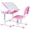 Pink, variant on VIVO Height Adjustable Childrens Desk & Chair Kids Interactive Work Station Pink