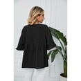 thumbnail image 5 of Anbech Women's Bell Sleeve Tops Chiffon Casual Blouse Tunic Shirts Trendy Design 2025 Summer Tshirt, 5 of 7