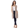 thumbnail image 5 of Chaleco ligero tejido con bolsas color Café AMAD Casual para mujer Talla L, 5 of 5