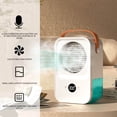 thumbnail image 2 of Sentmoon Small Fans Portable Camping Fan Quiet Portable Desktop Air Conditioner Fan 4 Wind Speeds Humidifying Cooler with Digital Display Rechargeable Voice Control for Bedroom Office Camping, 2 of 9