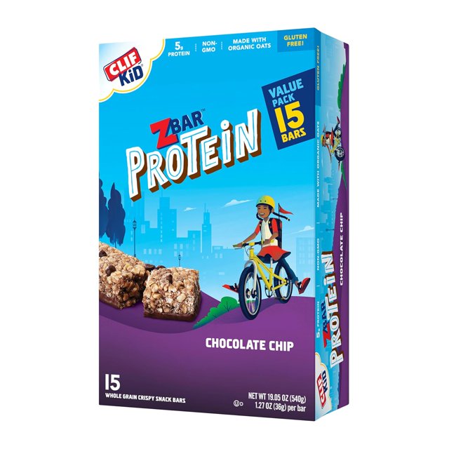Protein - Chocolate Chip - Crispy Whole Grain Snack Bars - Made with Organic Oats - Non-GMO - 5g Protein, 1.27 Oz - 15 Count (Pack of 1)
