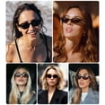 thumbnail image 2 of Gafas de sol FEISEDY retro ovaladas con forma de ojo de gato para mujer B0257, 2 of 6