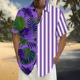 thumbnail image 4 of YUHAOTIN Male Beach Outfits for Men 2024 Vacation Mens Shirt Casual Loose Short Sleeved Beach Shirt Easter Hawaii Shirts for Men Mens Short Sleeve Button Down Shirts Slim Fit, 4 of 6