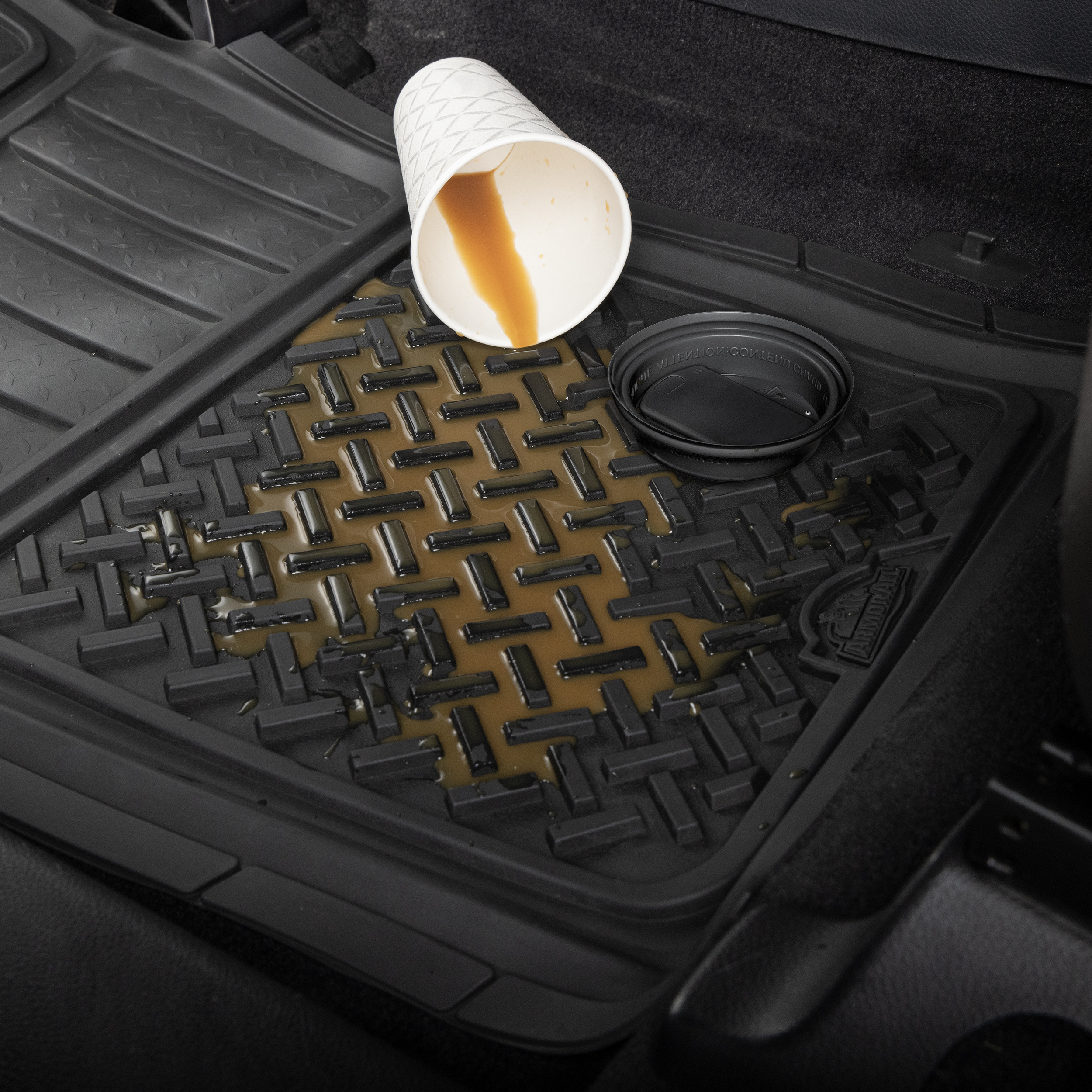 Armor All All-Weather Floor Mats for Trucks, Cars, and SUVs, Black, 2-Piece