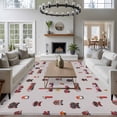 thumbnail image 3 of Large Area Rugs for Living Room Bedroom, Cartoon Car 8'x10' Rug Washable Carpet Runner Indoor Outdoor, Funny Red Black Fire Truck Print Vintage Non Slip Floor Mats Rug for Kitchen, Patio, 3 of 8