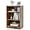 Brown, variant on LINJH 3 Shelf Bookcase, Floor Standing Cube Storage Organizer with Adjustable Shelves, Anti-Tipping Device, Modern 3 Cube Small Bookshelf for Living Room, Bedroom, (White)