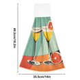 thumbnail image 5 of Yayeee Kitchen Hanging Hand Towels Set of 2 with Loop Bathroom Absorbent Tie Towel, Green Glasses, 5 of 6