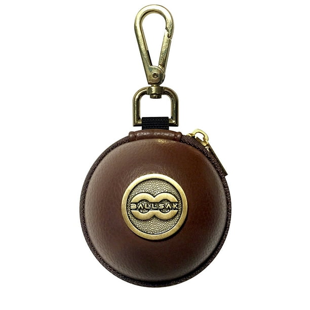 Pro - Brass/Brown - Clip-on Cue Ball Case, Cue Ball Bag for Attaching Cue  Balls, Pool Balls, Billiard Balls, Training Balls to Your Cue Stick Bag 